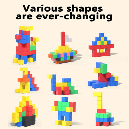 Magnetic Cube Tiles — 32-Piece Magnetic Building Set for Kids