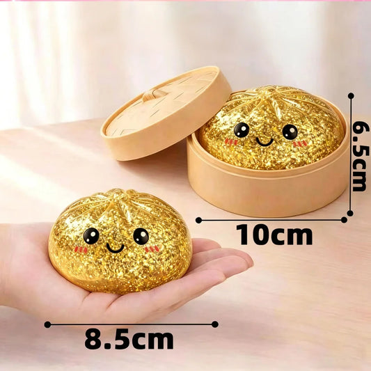 Colorful 6 Styles Glitter Dumpling Glitter Dumpling Squishy with Box