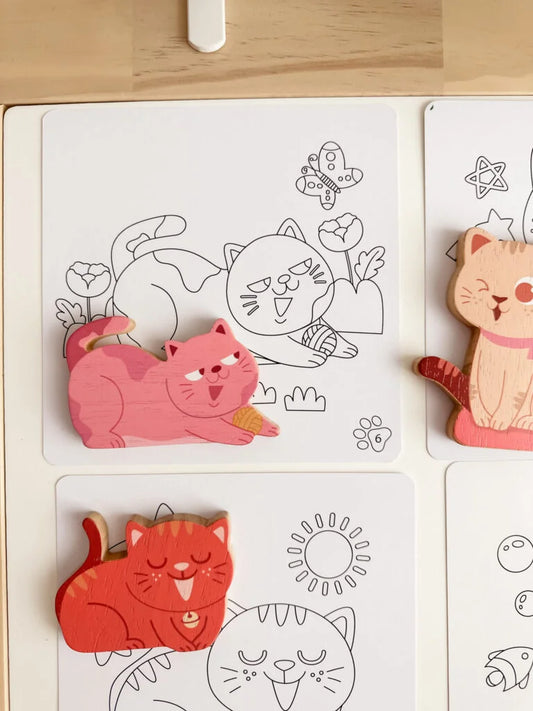 QToys Australia Cat Play Set & Colouring Activity