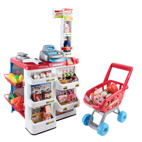 Keezi Kids Supermarket Pretend Role Playset