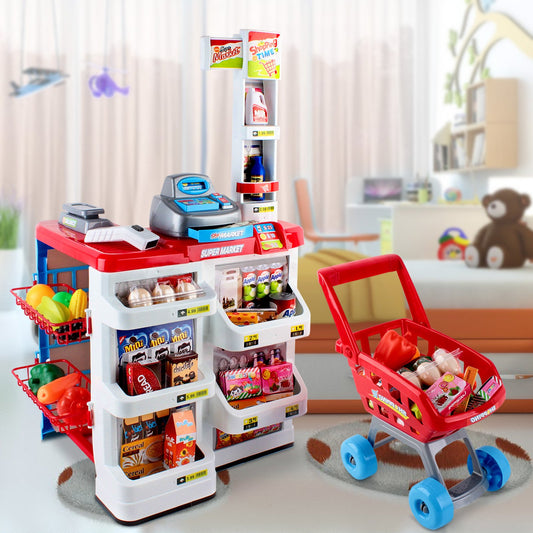 Keezi Kids Supermarket Pretend Role Playset