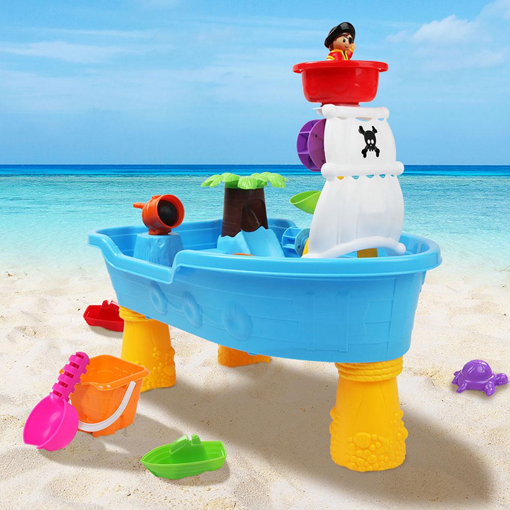Keezi Kids Sandpit Pretend Play Set Sand Water Table Outdoor Beach Toy