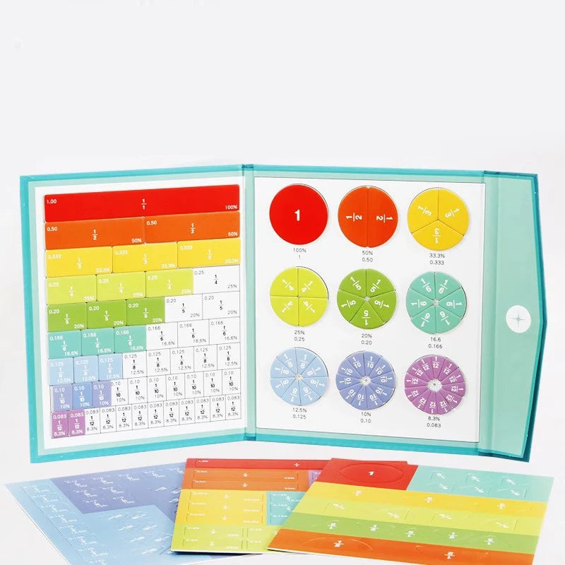 Magnetic Fraction Tiles Book Early Learning