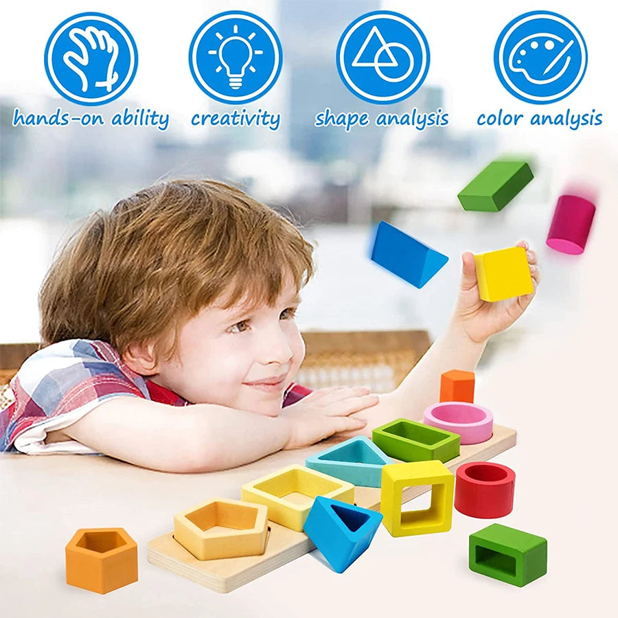 Wooden Sorting Stacking Montessori Toys for Baby