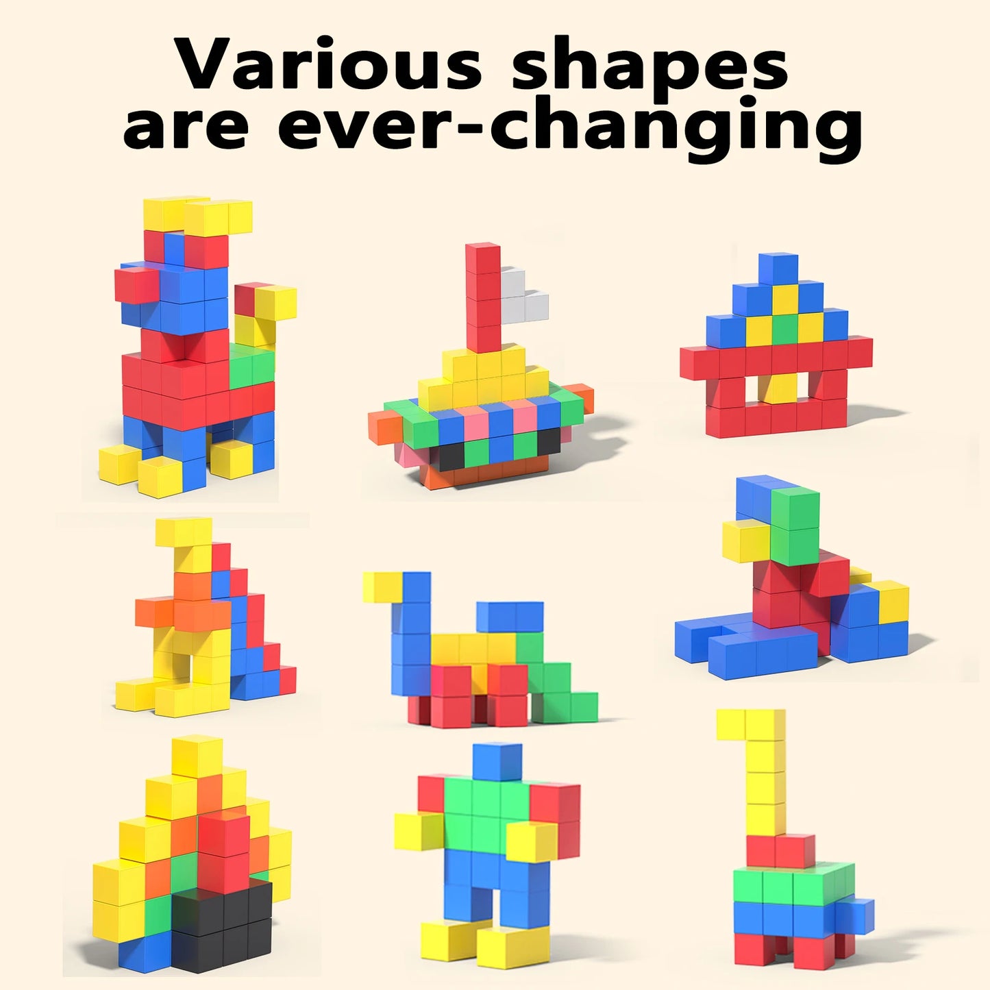 Magnetic Cube Tiles — 32-Piece Magnetic Building Set for Kids