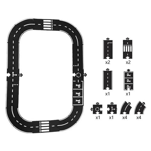Interlocking Car Track Building Blocks