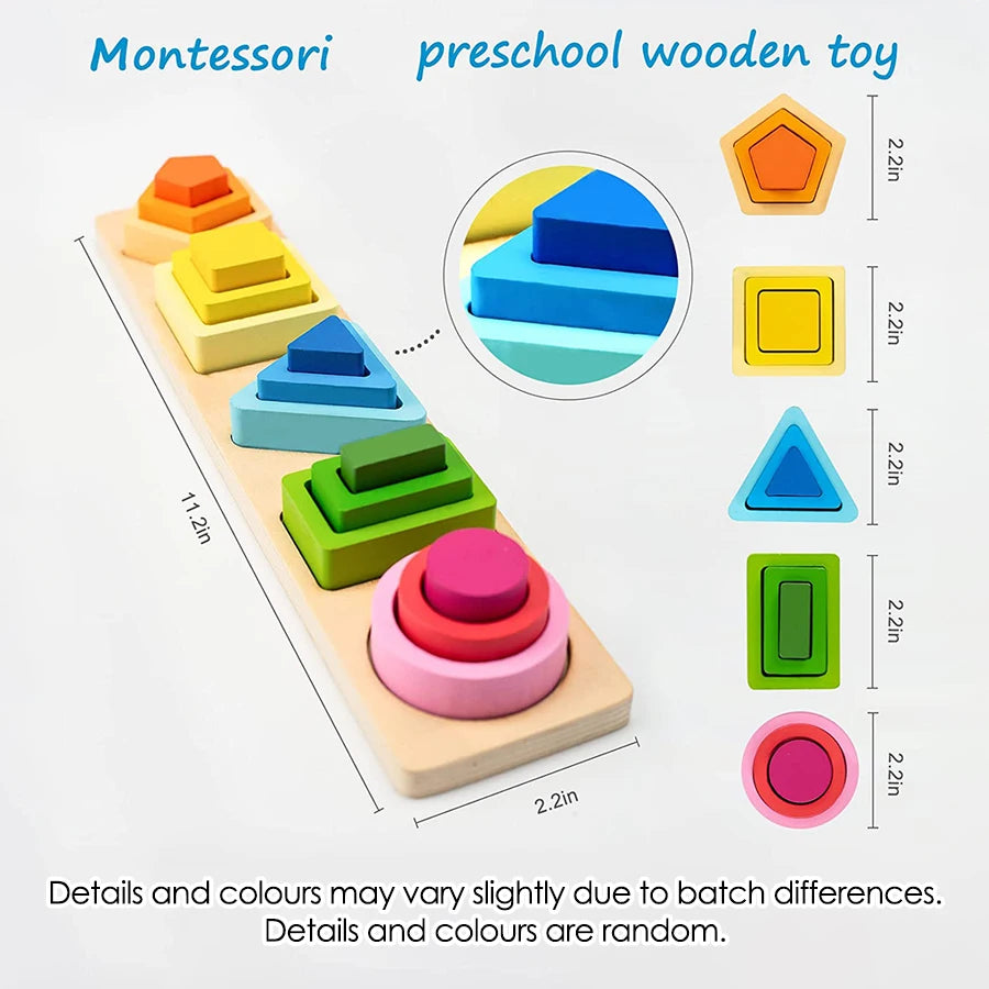 Wooden Sorting Stacking Montessori Toys for Baby