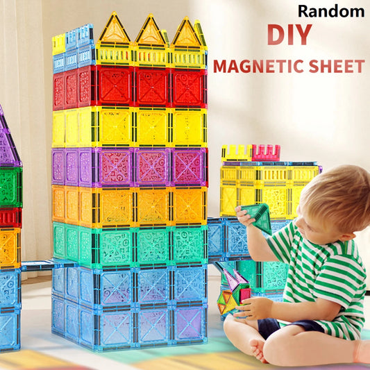 Magnetic Building Blocks Tiles — DIY Creative STEM Toy for Kids