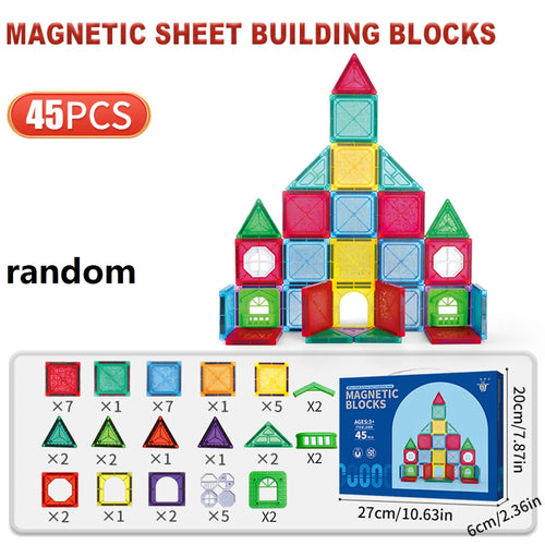 Magnetic Building Blocks Tiles — DIY Creative STEM Toy for Kids