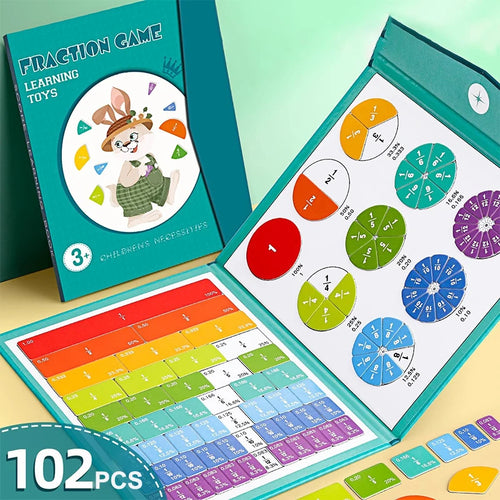 Magnetic Fraction Tiles Book Early Learning