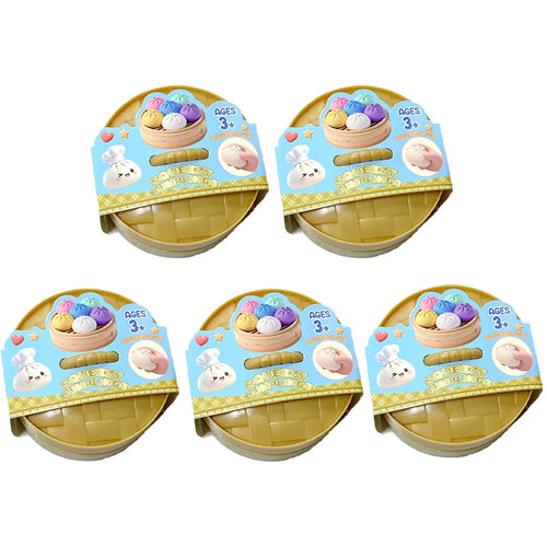 Colorful 6 Styles Glitter Dumpling Glitter Dumpling Squishy with Box