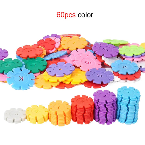 Interlocking Snowflake Building Blocks for Creative Play