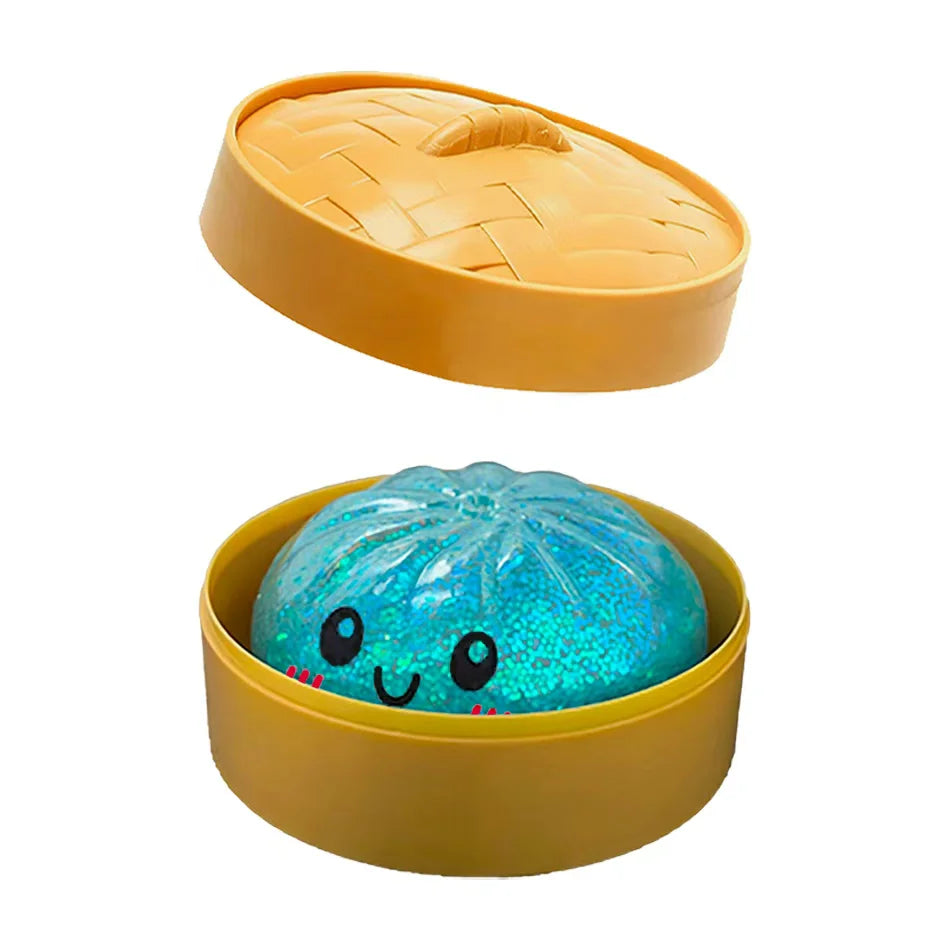 Colorful 6 Styles Glitter Dumpling Glitter Dumpling Squishy with Box