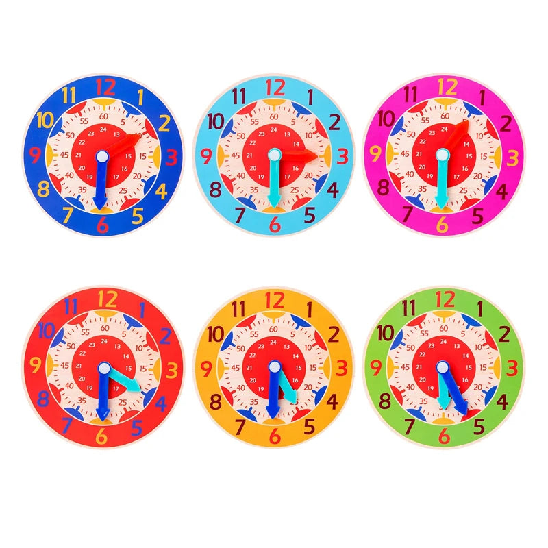 Wooden Clock Toys Montessori Learning