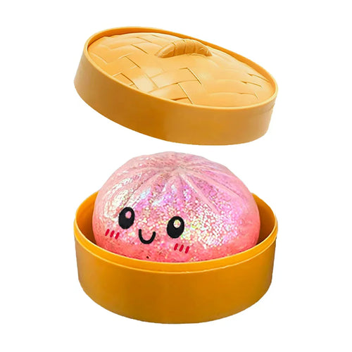Colorful 6 Styles Glitter Dumpling Glitter Dumpling Squishy with Box