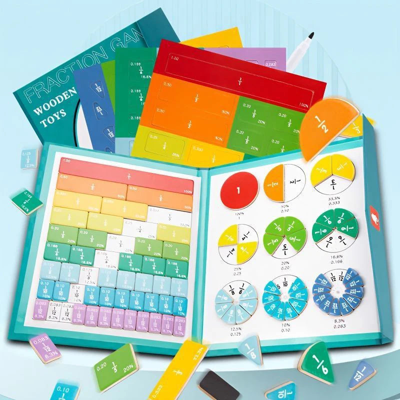 Magnetic Fraction Tiles Book Early Learning
