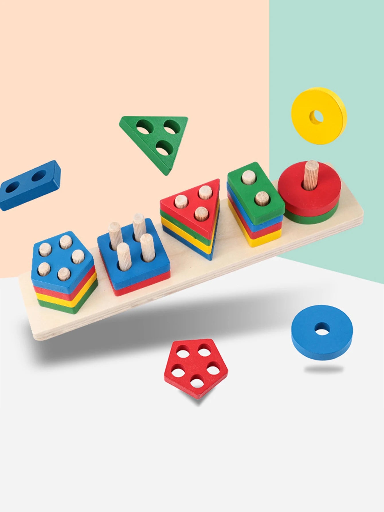 Wooden Sorting Stacking Montessori Toys for Baby