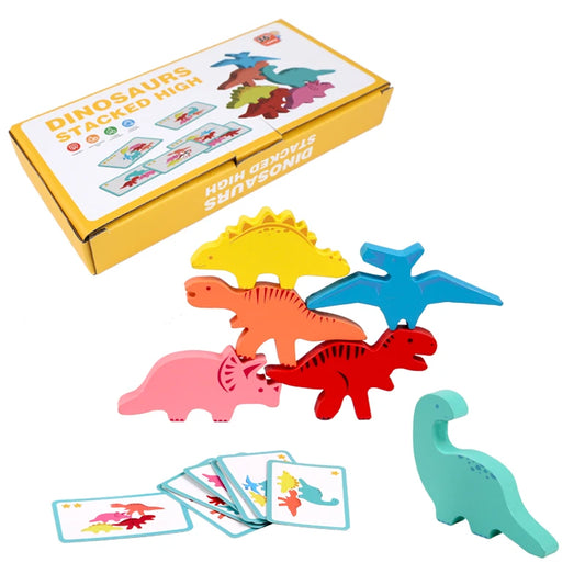 Wooden Animal Dinosaur Balance Stacking Toy