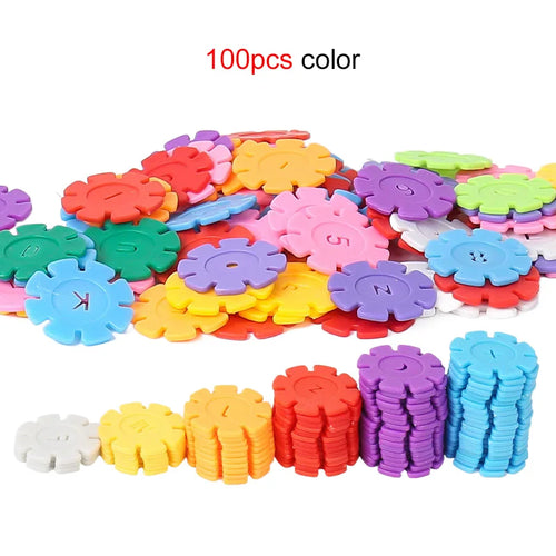 Interlocking Snowflake Building Blocks for Creative Play