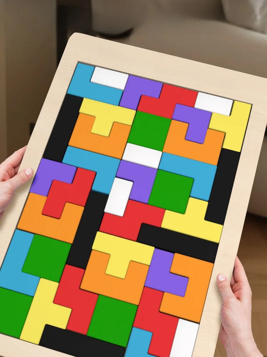 Colourful Tangram Wooden Puzzle Montessori Learning