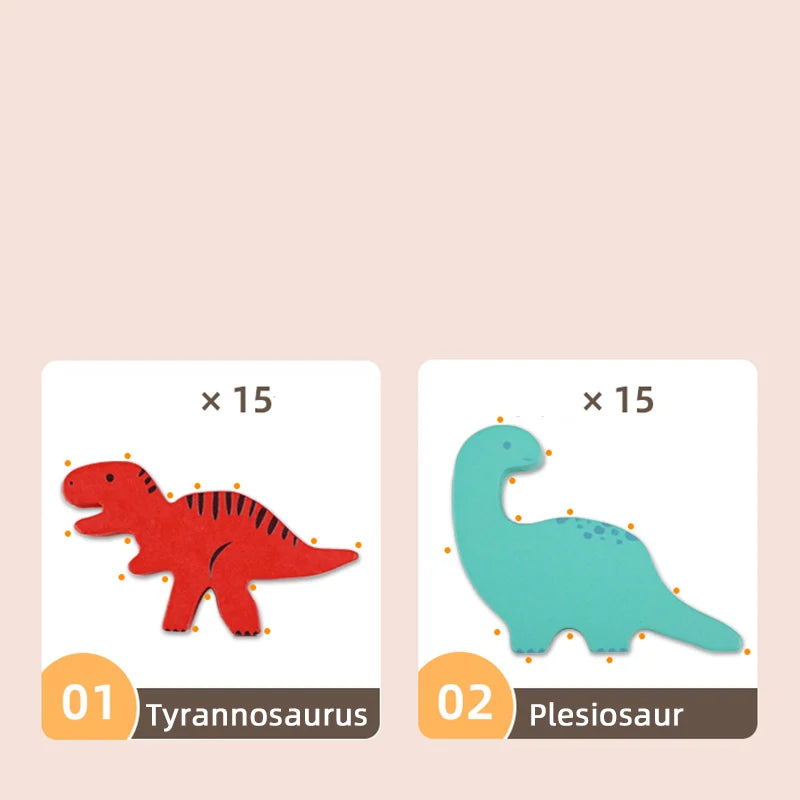 Wooden Animal Dinosaur Balance Stacking Toy
