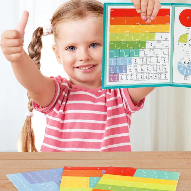 Magnetic Fraction Tiles Book Early Learning