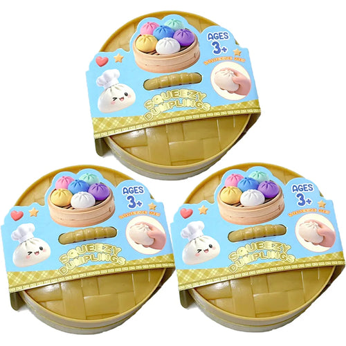 Colorful 6 Styles Glitter Dumpling Glitter Dumpling Squishy with Box