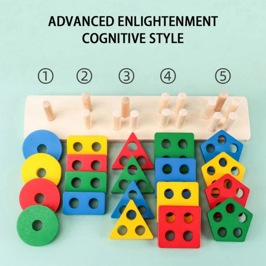 Wooden Sorting Stacking Montessori Toys for Baby