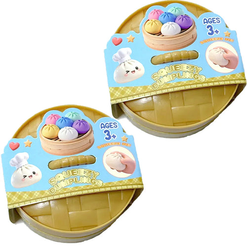 Colorful 6 Styles Glitter Dumpling Glitter Dumpling Squishy with Box