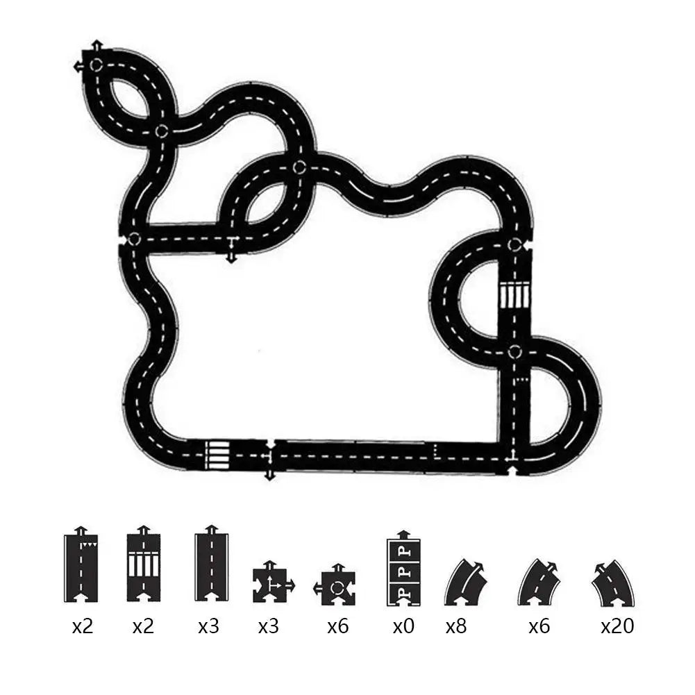 Interlocking Car Track Building Blocks