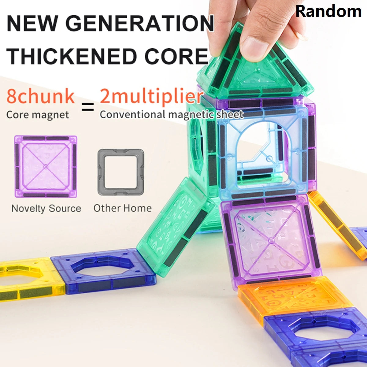 Magnetic Building Blocks Tiles — DIY Creative STEM Toy for Kids