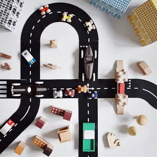 Interlocking Track Children's Car Highway Building Blocks Puzzle Toy