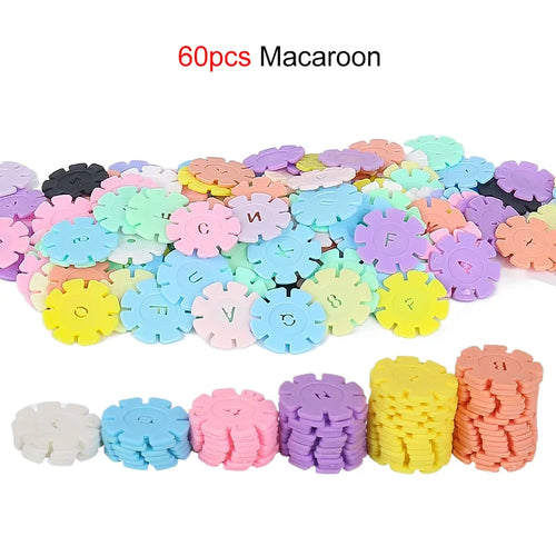 Interlocking Snowflake Building Blocks for Creative Play