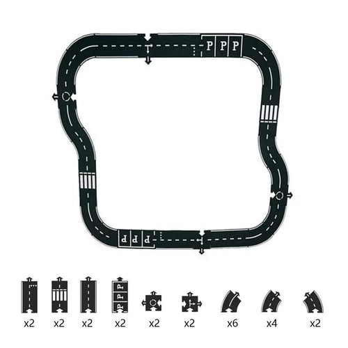 Interlocking Car Track Building Blocks