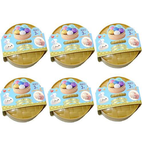 Colorful 6 Styles Glitter Dumpling Glitter Dumpling Squishy with Box