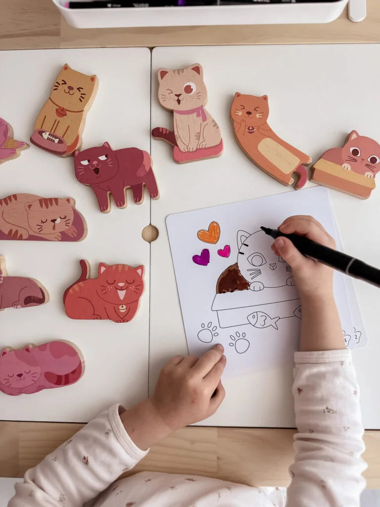 QToys Australia Cat Play Set & Colouring Activity