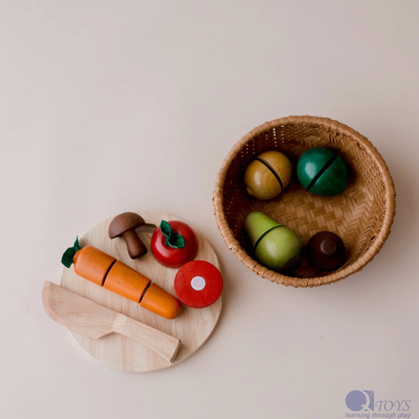 QToys Australia Colour Fruit basket 9 pcs