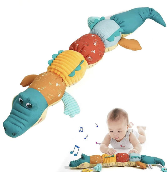 Sensory Crocodile Baby Toy – Soft Plush with Music & Multi-Texture